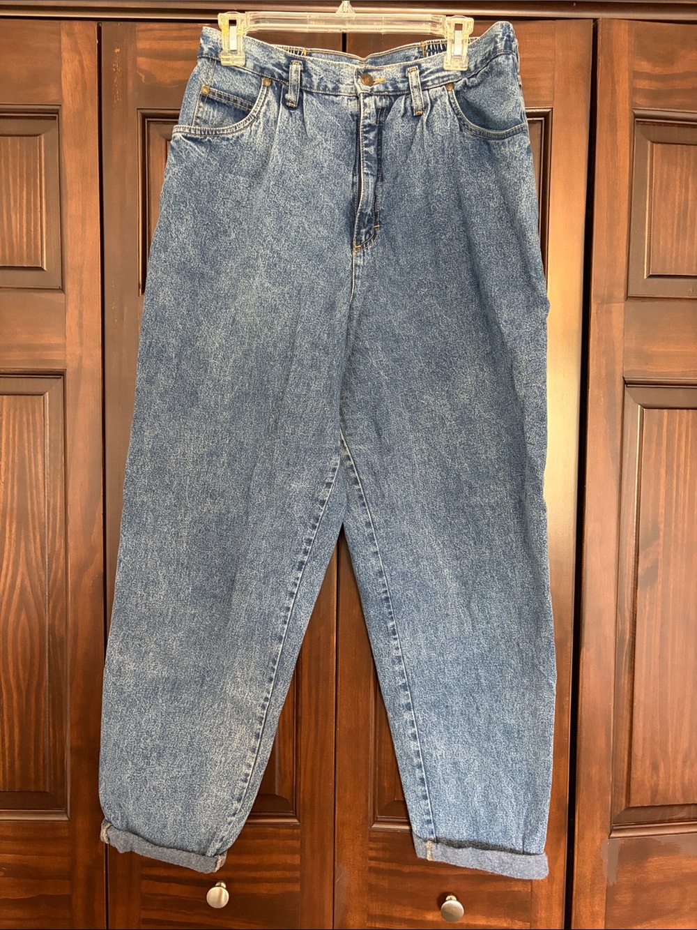 Cherokee Stonewash Blue Denim Jeans with Gold Stitching